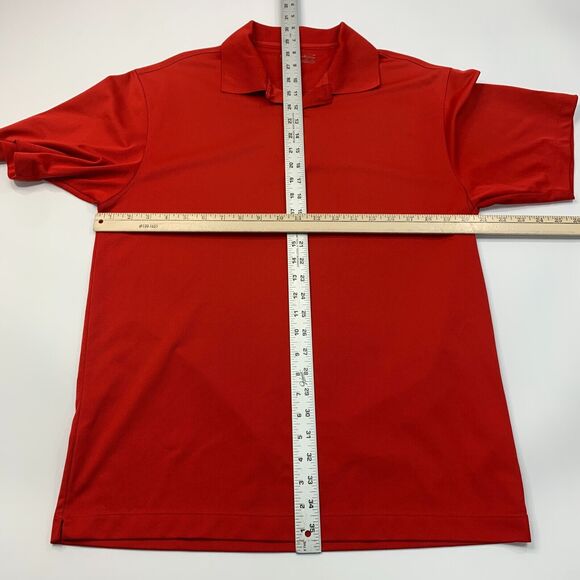 Nike Golf Shirt Mens M Medium Red Short Sleeve FitDry Performance Polo - Picture 6 of 11